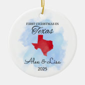 Eerste kerstdag in het Texas State Ornament (Voorkant)