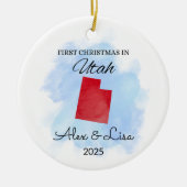 Eerste kerstdag in het Utah State Ornament (Voorkant)