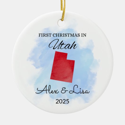 Eerste kerstdag in het Utah State Ornament (Voorkant)