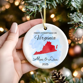 Eerste kerstdag in het Virginia State Ornament