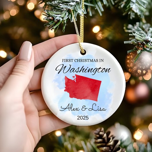 Eerste kerstdag in het Washington State Ornament