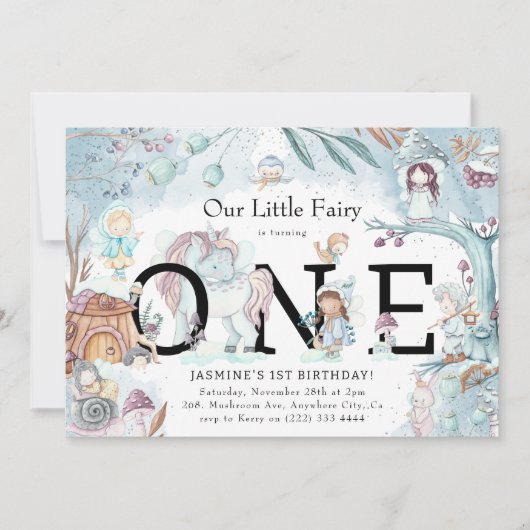 Eerste kerstdag in het winterbos kaart (Voorkant)