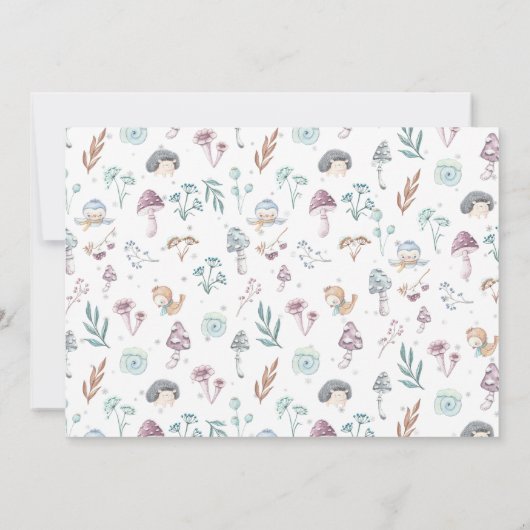 Eerste kerstdag in het winterbos kaart (Achterkant)