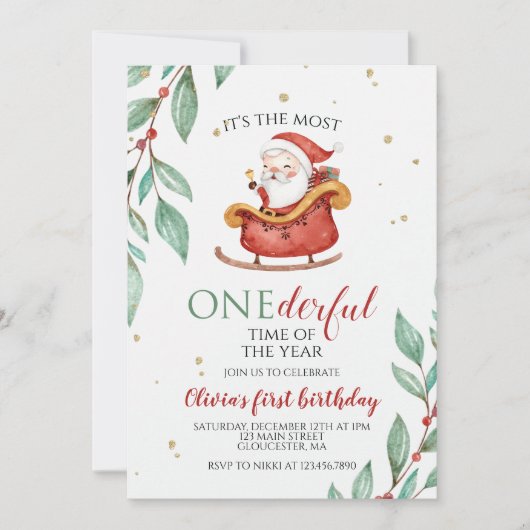 Eerste kerstdag kerstkerstkerstkerstkerstkerstkers kaart (Voorkant)