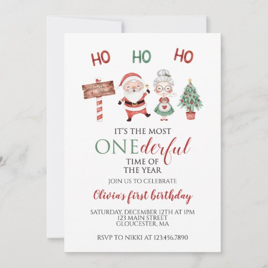 Eerste kerstdag kerstkerstkerstkerstkerstkerstkers kaart (Voorkant)