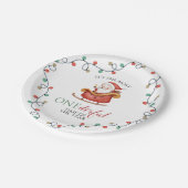 Eerste kerstdag kerstkerstkerstkerstkerstkerstkers papieren bordje (Gekanteld)