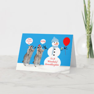 Eerste kerstdag, kleindochter Wenskaart Feestdagen Kaart