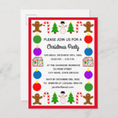 Eerste Kerstdag Lijst #1 Uitnodiging Briefkaart (Voorkant / Achterkant)