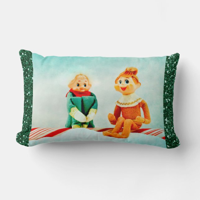 Eerste kerstdag met Lijst van Glitter Kussen (Voorkant)