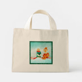 Eerste kerstdag met Lijst van Glitter Mini Tote Bag (Achterkant)