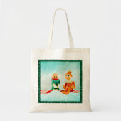 Eerste kerstdag met Lijst van Glitter Tote Bag (Voorkant)