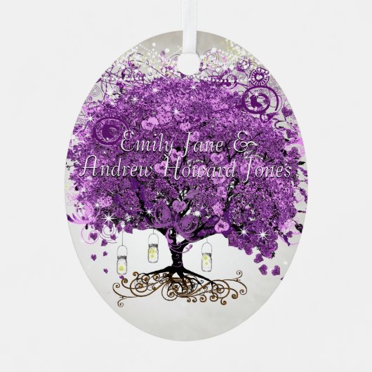 Eerste kerstdag met Paarse harttransplantatie Metalen Ornament (Voorkant)