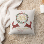 Eerste Kerstdag Mr & Mrs Red Plaid Pillow Kussen (Deken)
