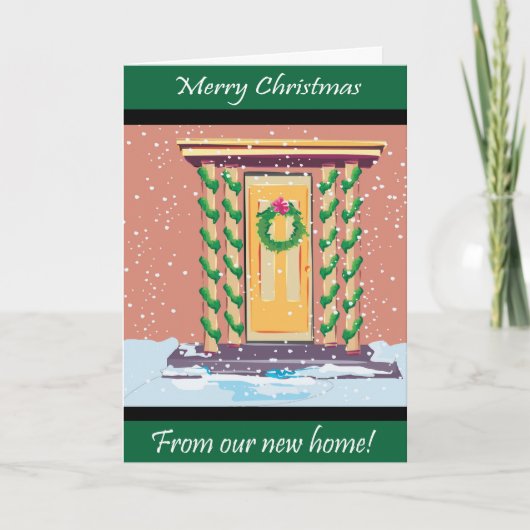 Eerste kerstdag Nieuw adres Feestdagen Kaart (Voorkant)
