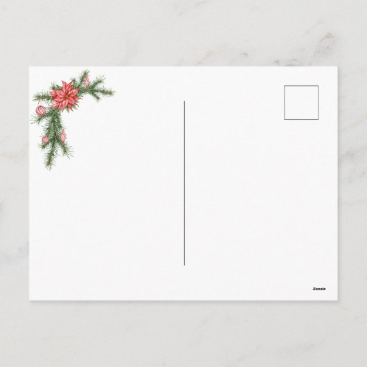 Eerste kerstdag nieuwe kerstfeestdag feestdagenkaart (Achterkant)