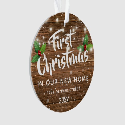 Eerste Kerstdag | Nieuwe startfoto Ornament (voorkant)