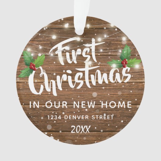 Eerste Kerstdag | Nieuwe startfoto Ornament (voorkant)