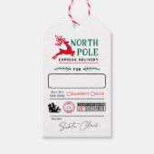 Eerste kerstdag Noordpool Express Nice lijst goedg Cadeaulabel (Voorkant)