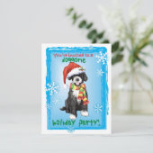 Eerste Kerstdag Portugese waterhondenuitnodiging Feestdagenkaart (Staand voorkant)