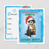 Eerste Kerstdag Portugese waterhondenuitnodiging Feestdagenkaart (Voorkant / Achterkant)