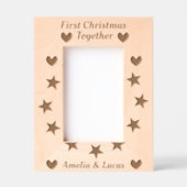 Eerste kerstdag samen kalligrafie gegraveerde lijstjes (Voorkant)