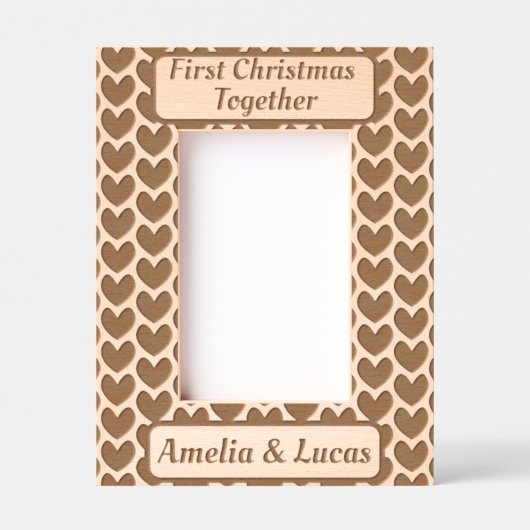 Eerste kerstdag samen kalligrafie gegraveerde lijstjes (Voorkant)