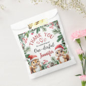 Eerste Kerstdag Schattigee Eekhoorn Winter Bedankzakje (Gezegeld)