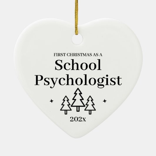 Eerste Kerstdag schoolpsycholoog Keramisch Ornament (Achterkant)