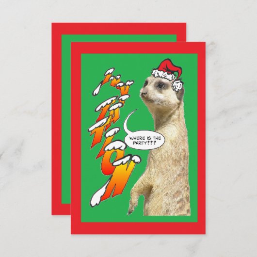 Eerste kerstdag Uitnodiging Groen (Voorkant / Achterkant)