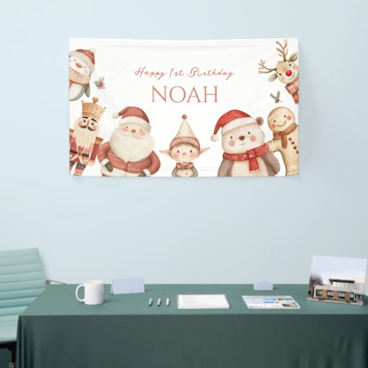 Eerste Kerstdag Uitnodiging voor Jongens Winter Spandoek (Beurs)