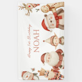 Eerste Kerstdag Uitnodiging voor Jongens Winter Spandoek (Verticaal)