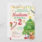 Eerste kerstdag Uitnodiging  Waterverf (Voorkant)