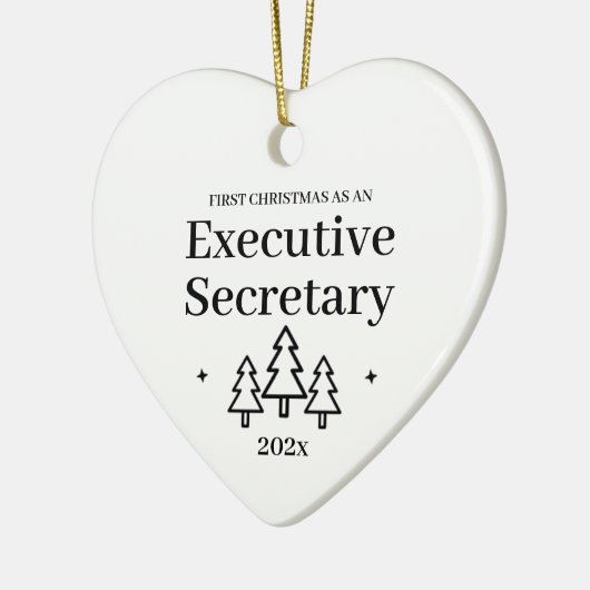 Eerste Kerstdag uitvoerend secretaris Keramisch Ornament (Links)