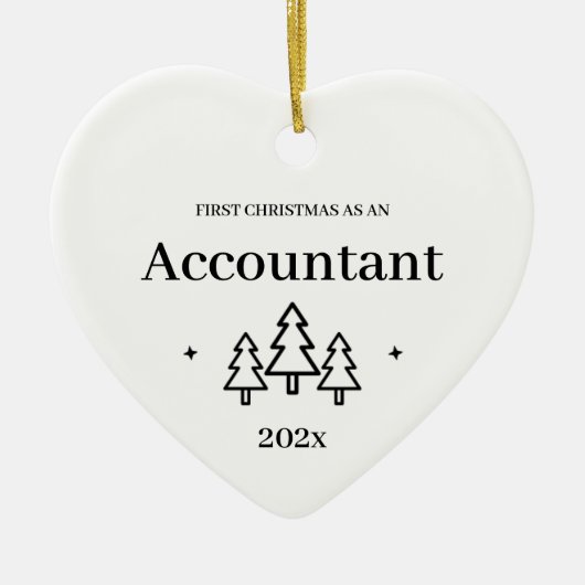 Eerste Kerstdag van de accountant Keramisch Ornament (Voorkant)
