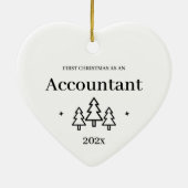 Eerste Kerstdag van de accountant Keramisch Ornament (Achterkant)