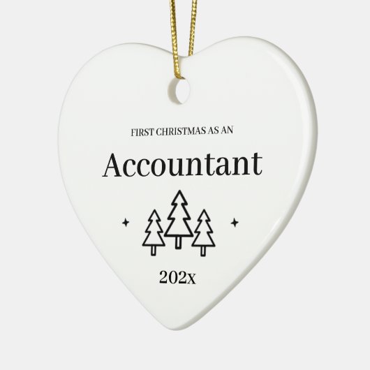 Eerste Kerstdag van de accountant Keramisch Ornament (Links)