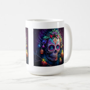 Eerste kerstdag van de dode klassieke Mok, 15 oz Koffiemok
