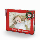 Eerste kerstdag voor baby met jaar fotoblokken (Rechts)