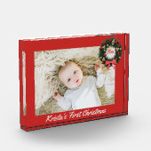 Eerste kerstdag voor baby met jaar fotoblokken (Links)