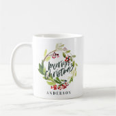 Eerste kerstdag waterverf feestdag koffiemok (Links)