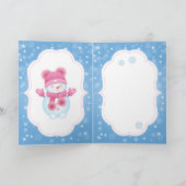 Eerste Kerstdag | Wenskaart Baby Girl Kaart (Binnen)