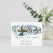 Eerste kerstdag winterland briefkaart (Staand voorkant)