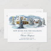 Eerste kerstdag winterland briefkaart (Voorkant / Achterkant)