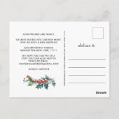 Eerste kerstdag winterland briefkaart (Achterkant)