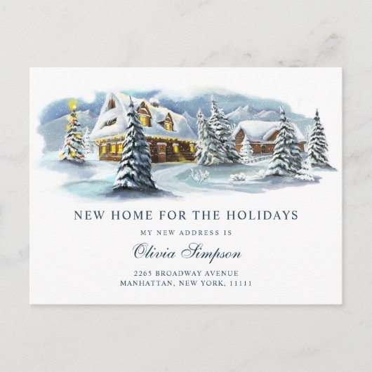 Eerste kerstdag winterland briefkaart (Voorkant)