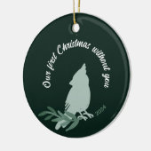 Eerste Kerstdag zonder Kardinaal Memorial Keramisch Ornament (Links)