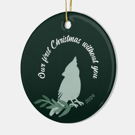 Eerste Kerstdag zonder Kardinaal Memorial Keramisch Ornament (Links)