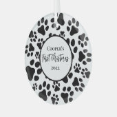 Eerste kerstdagen Eenvoudige kotteruppuitjes Glas Ornament (Voorkant links)