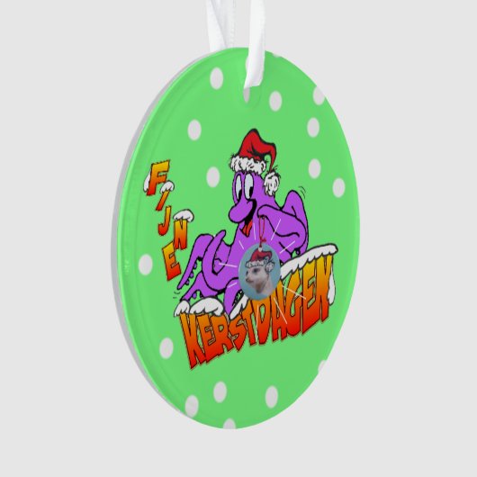 Eerste kerstdagen Octopus Cartoon Ornament (voorkant)