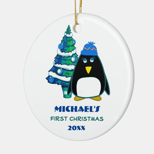 Eerste kerstdagen voor baby's keramisch ornament (Links)